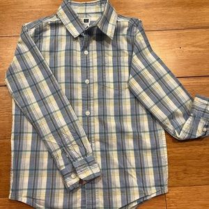 Janie and Jack boys long sleeves plaid shirt size 6